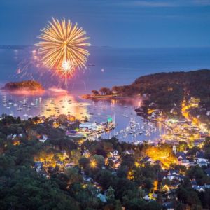 My brother and I hiked up Mount Battie to catch the fireworks over Camden Harbor. It was incredible!